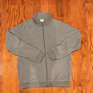 Lacoste Gray Zip-Up Fleece